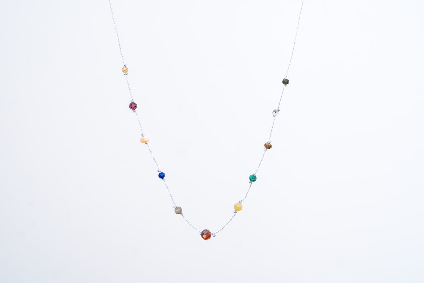 True Colors Necklace /Silver Shore / Sandy Beach