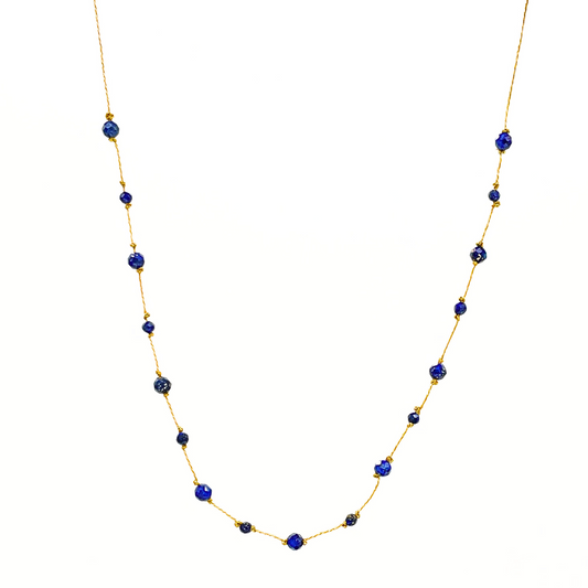 Deep Blue Current  18" adj. necklace